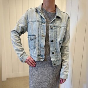 Gap distressed denim jacket